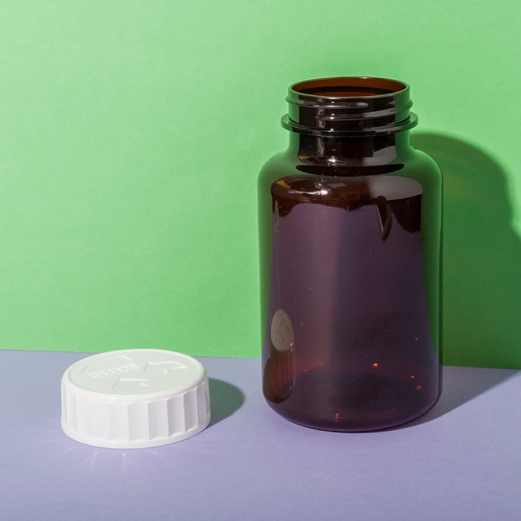 PET Plastic Amber Vitamin Pill Bottle - vista 5
