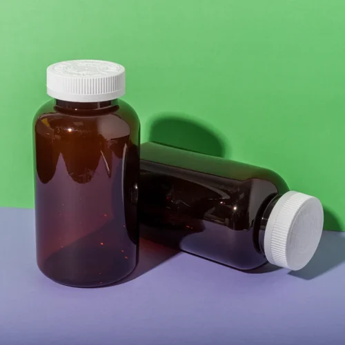 PET Plastic 750cc Amber Vitamin Bottle - vista 1
