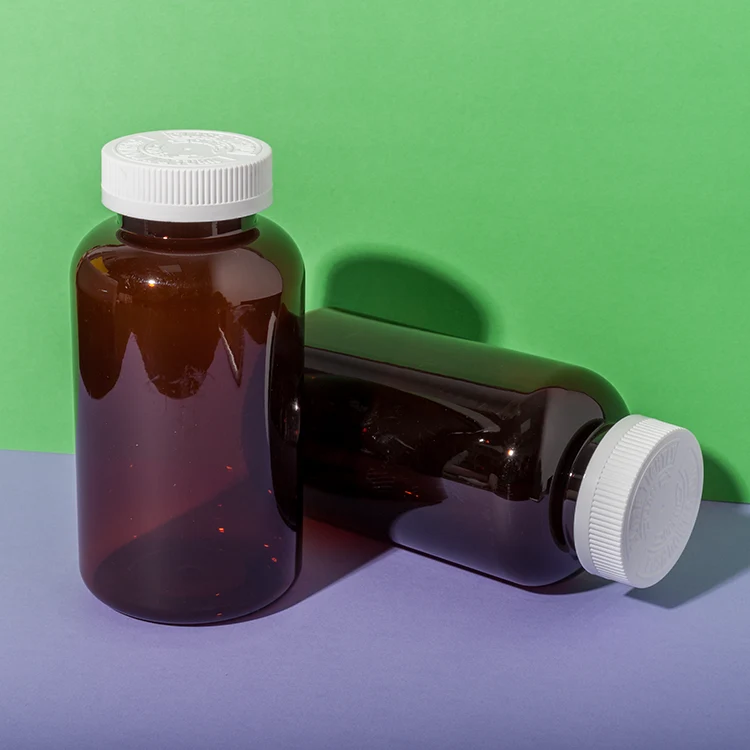 PET Plastic 750cc Amber Vitamin Bottle - vista 1