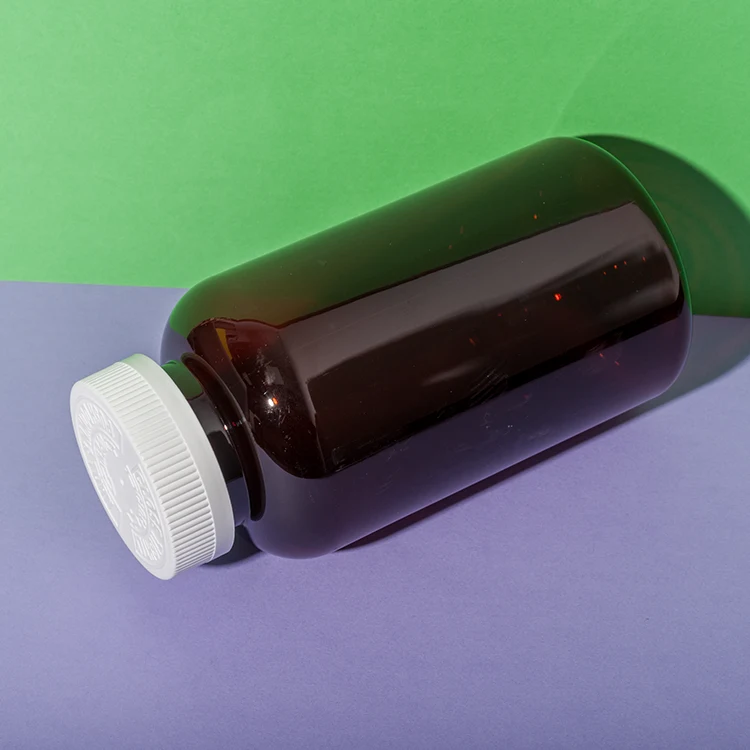 PET Plastic 750cc Amber Vitamin Bottle - vista 4