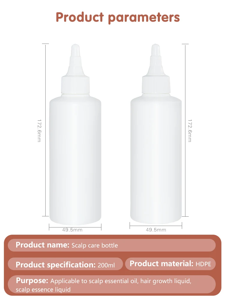 HDPE Scalp Applicator Bottle 200ml - vista 7