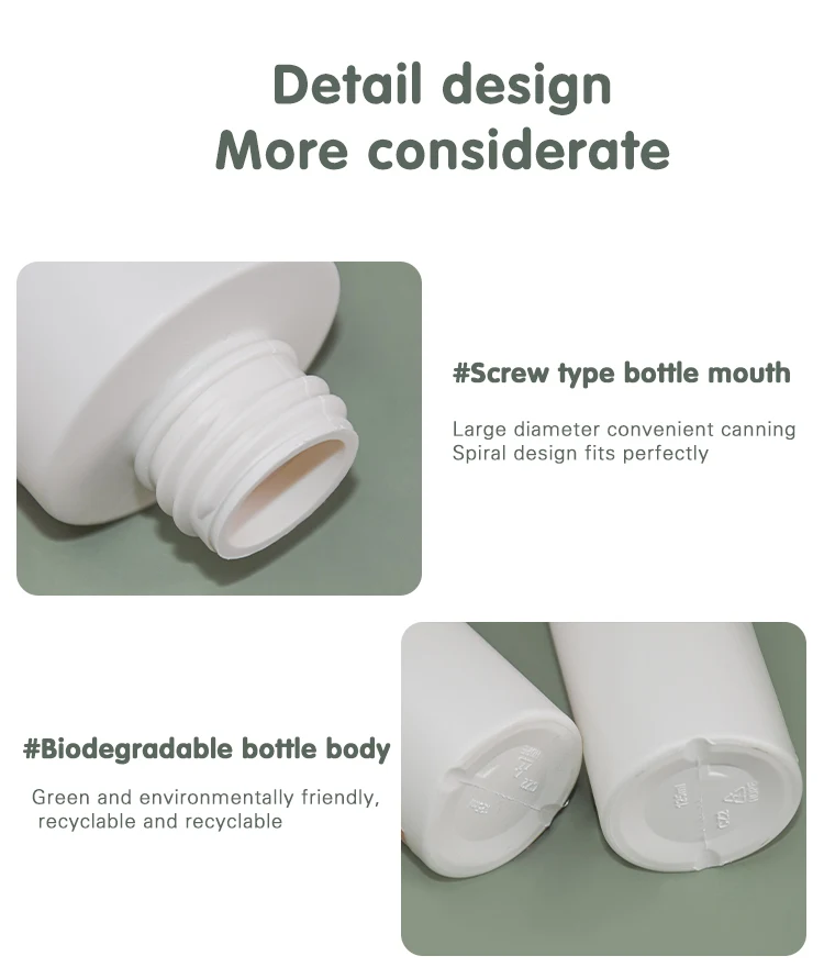 PMU Biodegradable Lotion Bottles 100ml with PP PCR Pump - vista 5