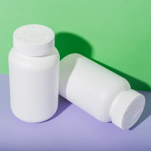 White HDPE Plastic 500cc Sports Nutrition Bottle - vista 1