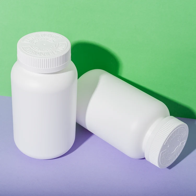 White HDPE Plastic 500cc Sports Nutrition Bottle - vista 1