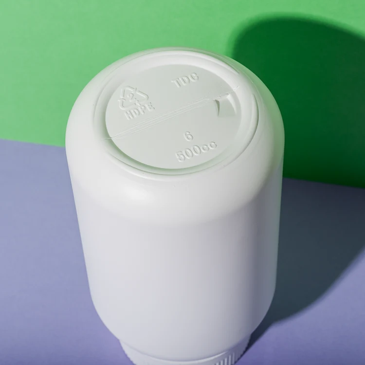 White HDPE Plastic 500cc Sports Nutrition Bottle - vista 4
