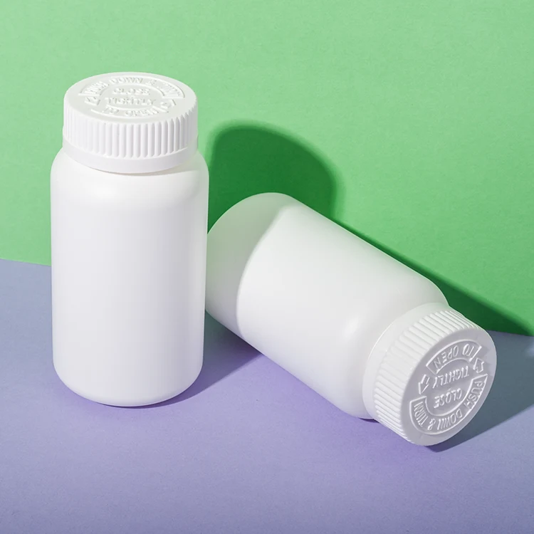 White HDPE Plastic 170cc Packer Bottle for Supplement - vista 1