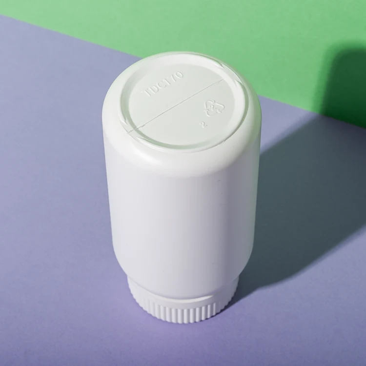 White HDPE Plastic 170cc Packer Bottle for Supplement - vista 3