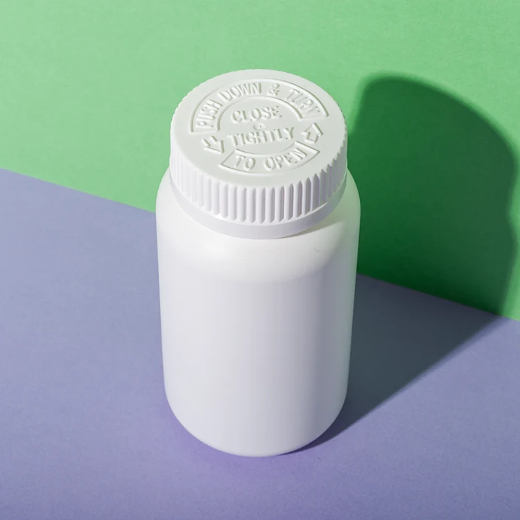 White HDPE Plastic 170cc Packer Bottle for Supplement - vista 5