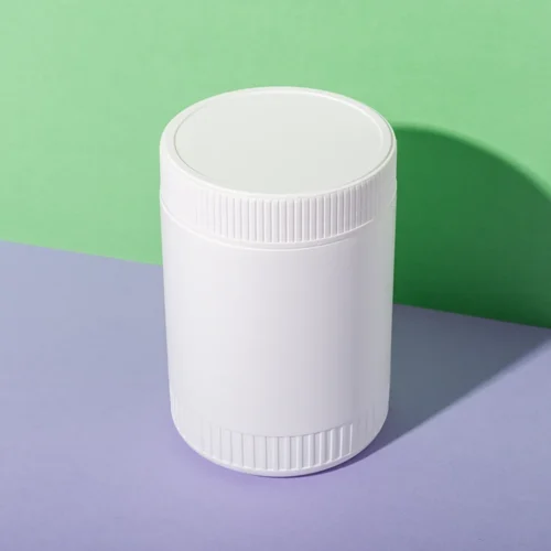 White HDPE Plastic 420cc Dietary Supplement Bottle - vista 1