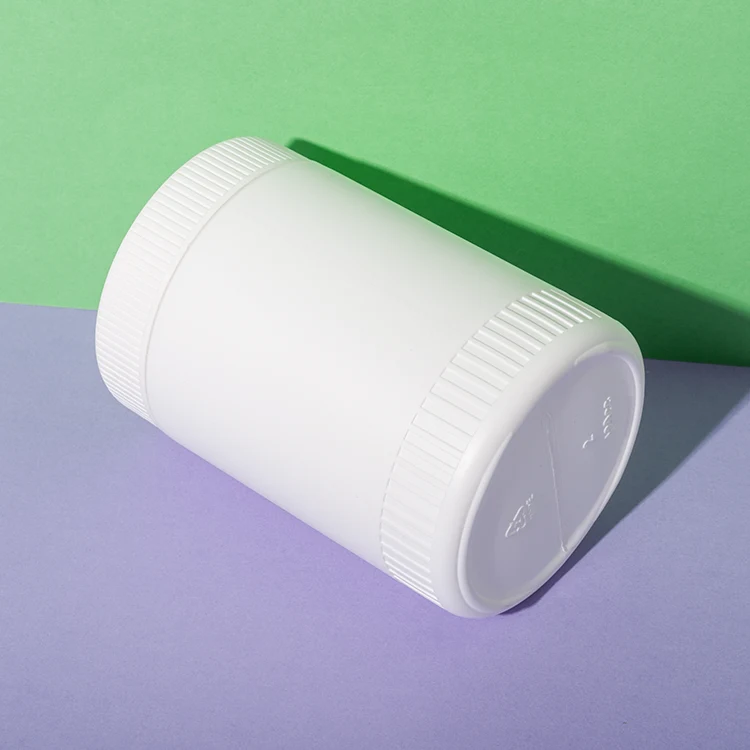White HDPE Plastic 420cc Dietary Supplement Bottle - vista 5
