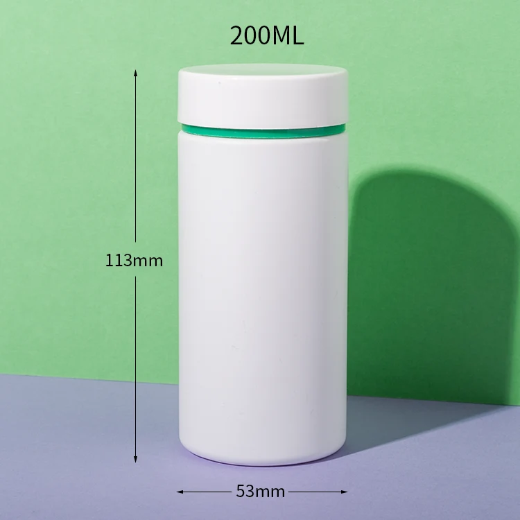 White HDPE Plastic 200cc Vitamin A Bottle - vista 2