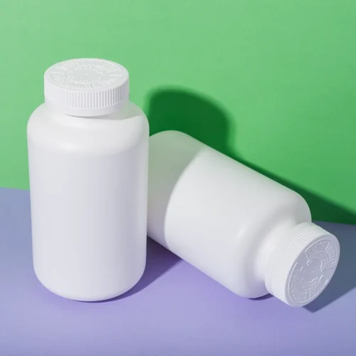 White HDPE Plastic 750cc Vitamin B12 Bottle - vista 1
