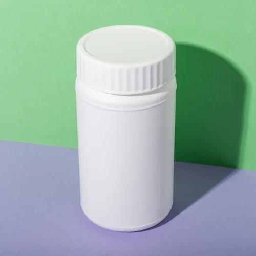 White HDPE Plastic 280cc Vitamin C Bottle - vista 1