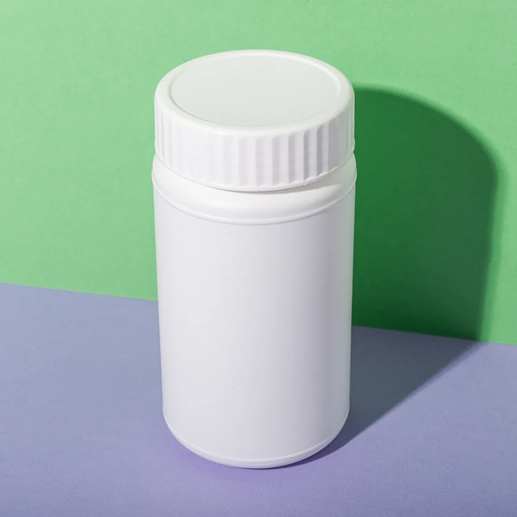 White HDPE Plastic 280cc Vitamin C Bottle - vista 1
