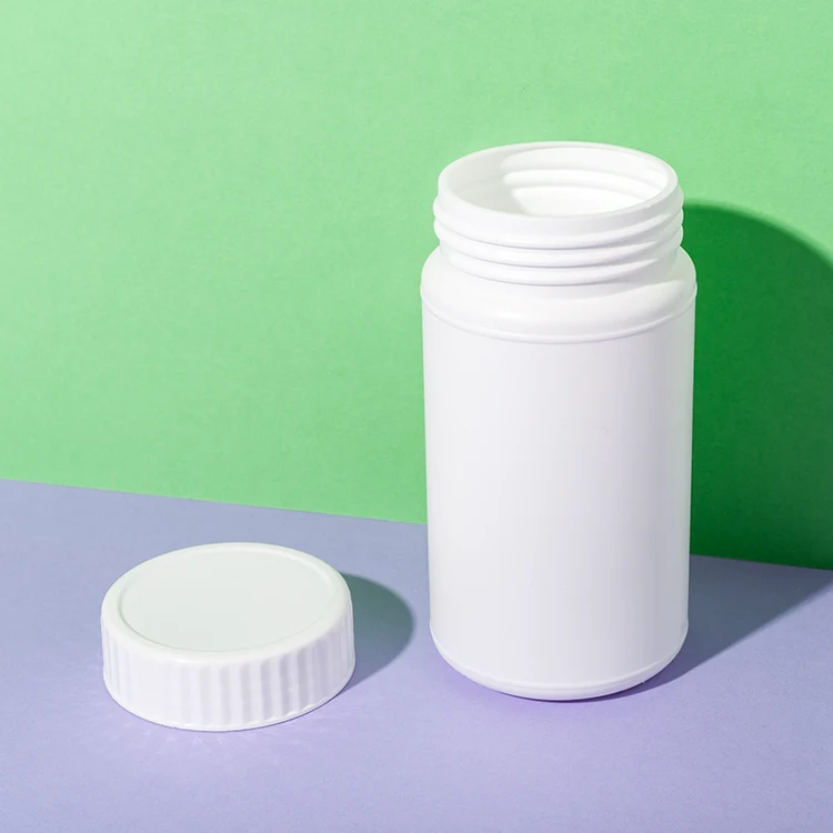 White HDPE Plastic 280cc Vitamin C Bottle - vista 3