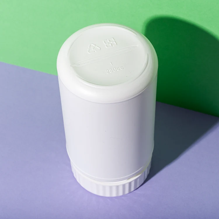 White HDPE Plastic 280cc Vitamin C Bottle - vista 4