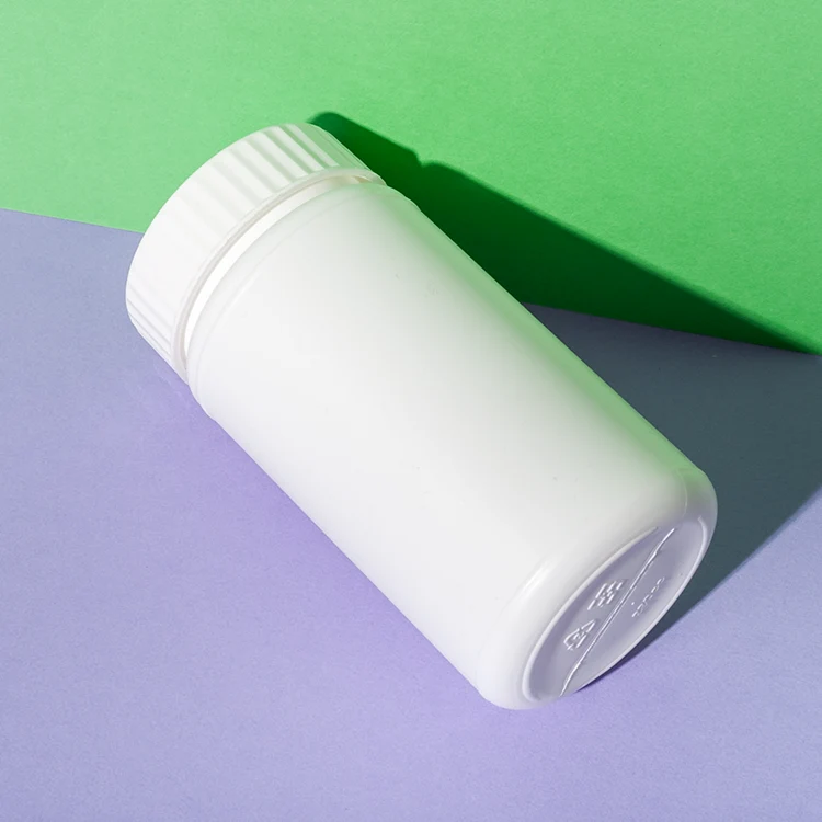 White HDPE Plastic 280cc Vitamin C Bottle - vista 5