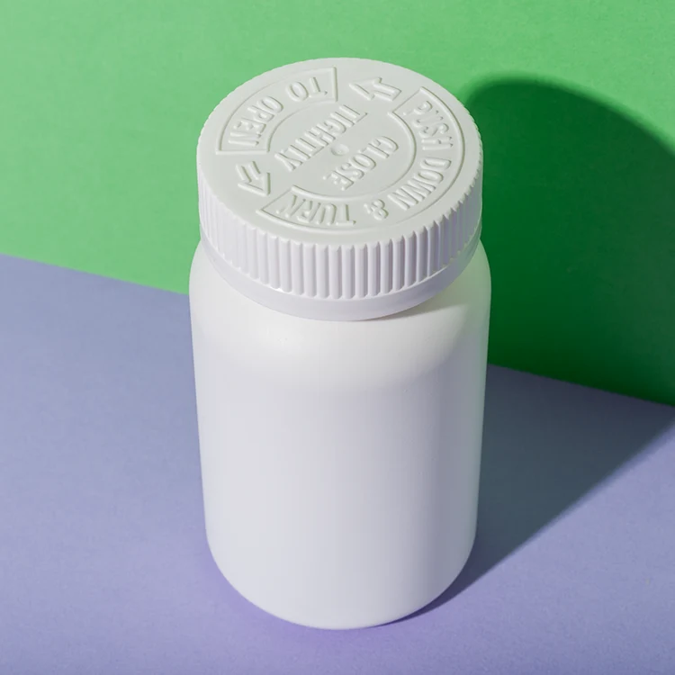 HDPE Plastic 200cc White Vitamin Bottle - vista 3