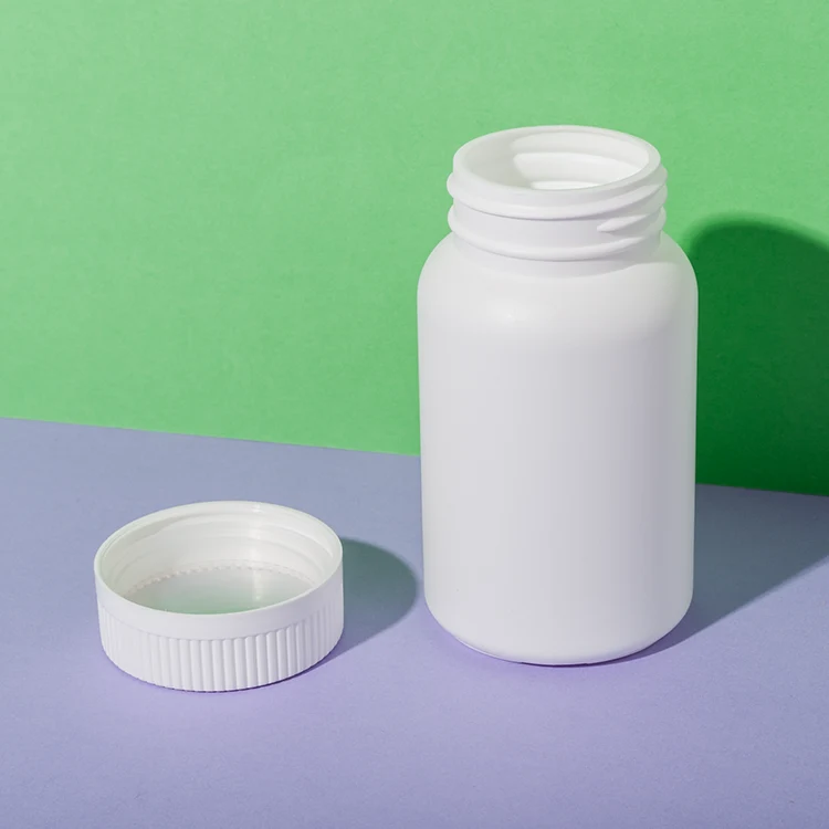 HDPE Plastic 200cc White Vitamin Bottle - vista 4