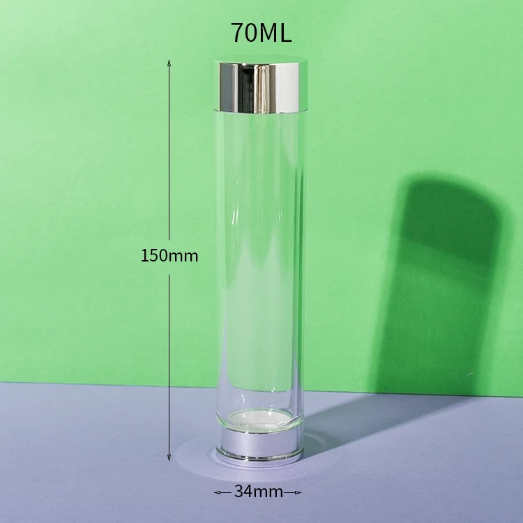 PS Clear Cylindrical Supplement Bottle 70ML - vista 3