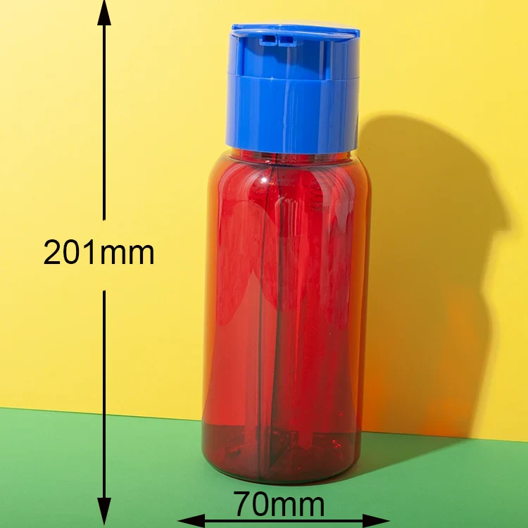 pet doble cámara champú pump botella 250ml and 250ml 2 — imagen 2