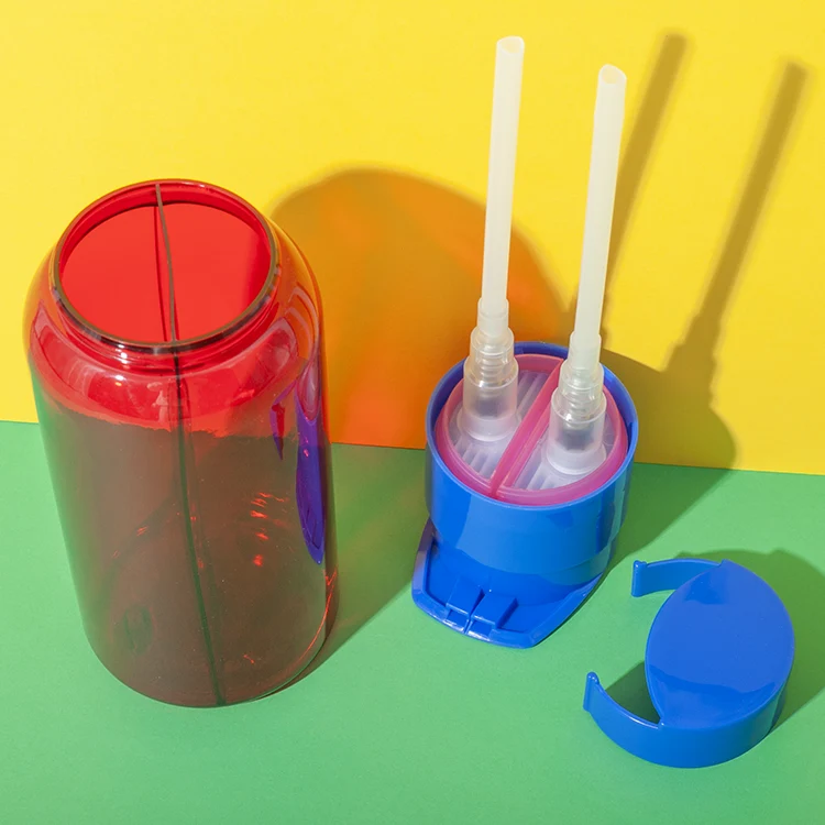 pet doble cámara champú pump botella 250ml and 250ml 4 — imagen 4