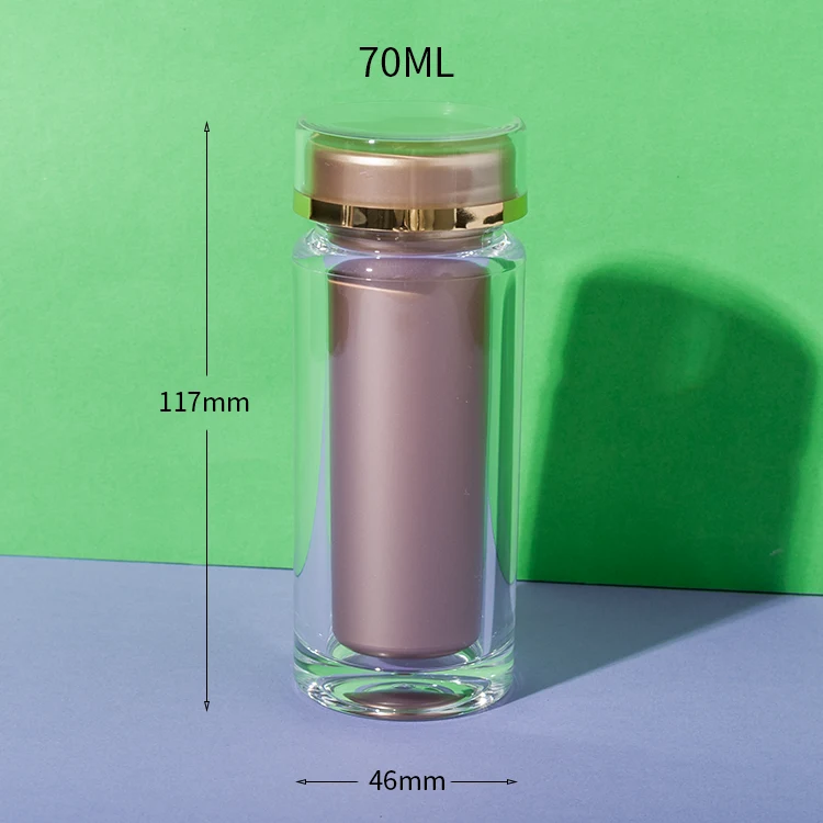 PS and PP Double Layer Supplement Bottle 70ML - vista 2