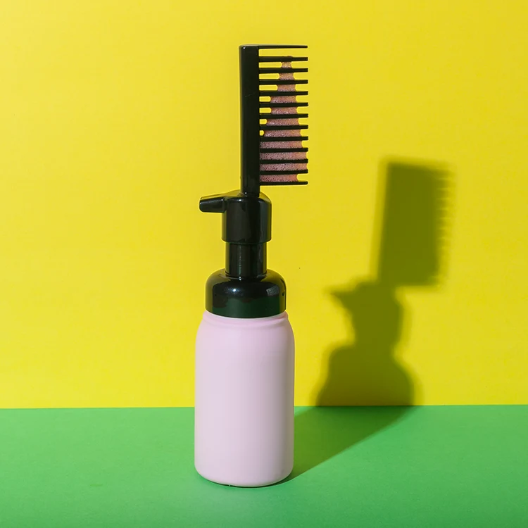 HDPE Soft-Touch Foam Hair Dye Bottle With Comb 50ML 100ML - vista 4