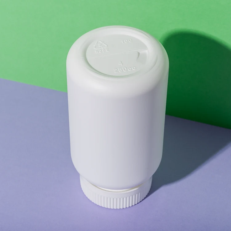 HDPE Plastic 250cc Blank Vitamin Bottle - vista 4