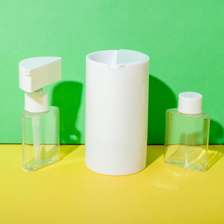 Botella de loción recargable de doble cámara de PETG – vista 1
