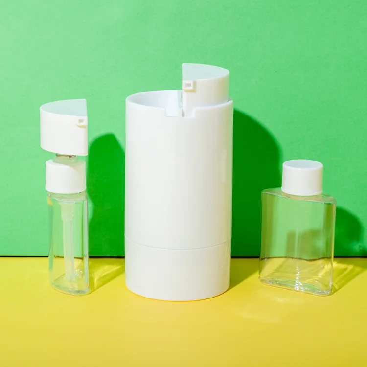 Botella de loción recargable de doble cámara de PETG – vista 2