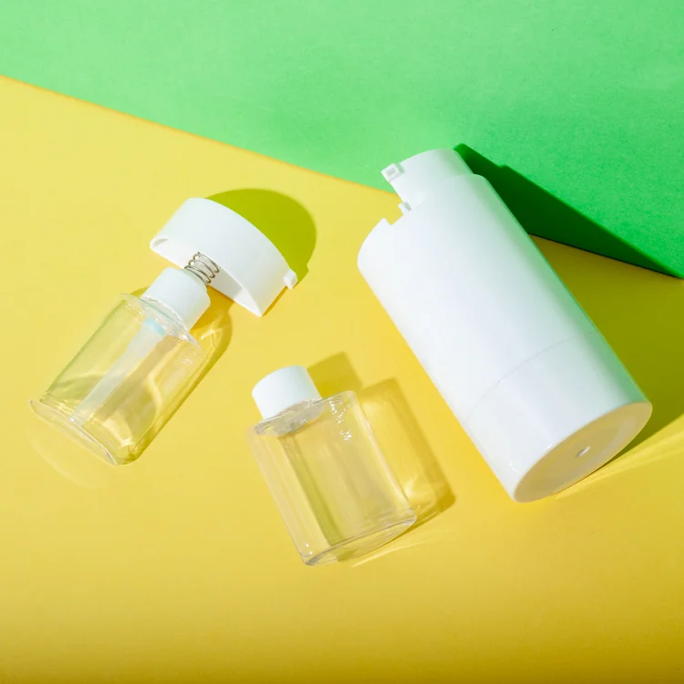 Botella de loción recargable de doble cámara de PETG – vista 3