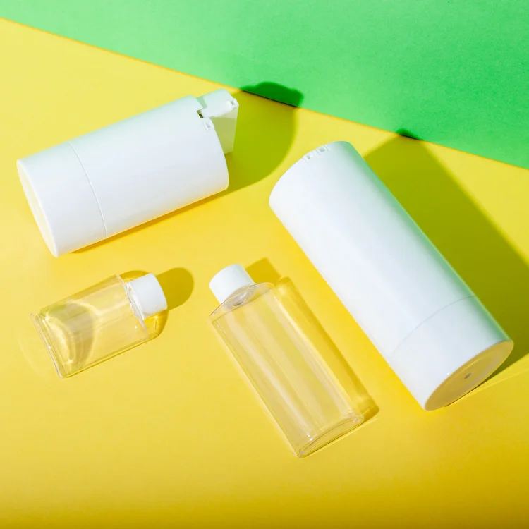 Botella de loción recargable de doble cámara de PETG – vista 5