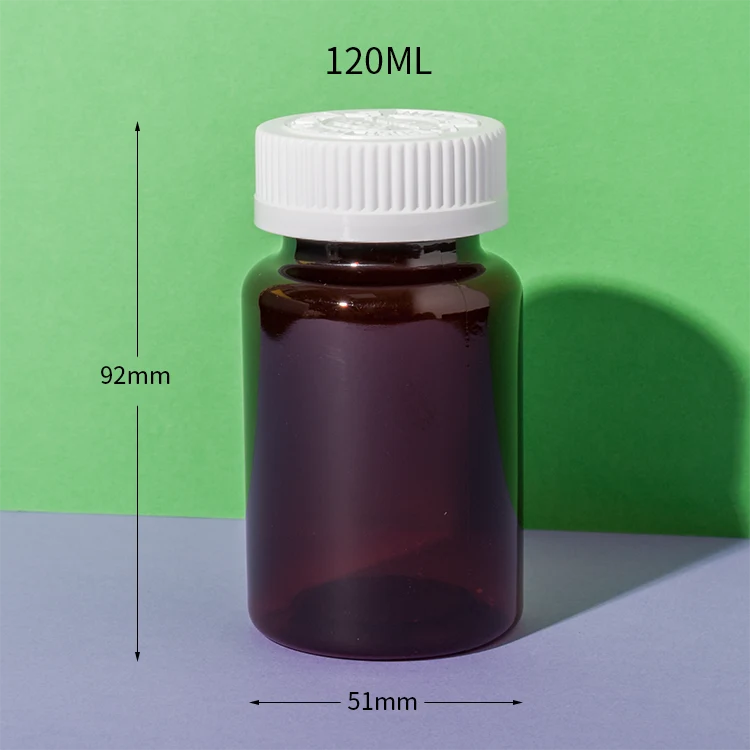 PET Plastic Bottle for Tablets 120cc - vista 2