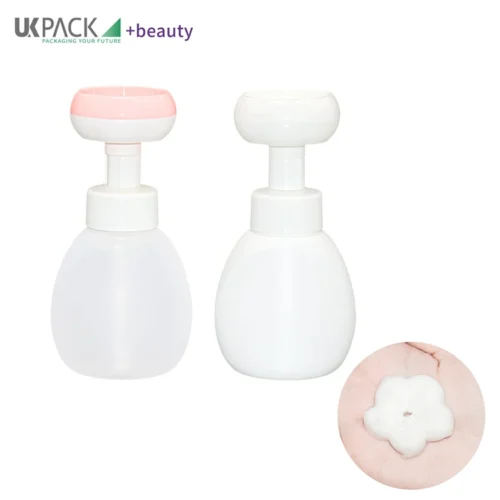 HDPE Plastic 300ml Refillable Liquid Soap Dispenser Flower-Shaped Foam Pump Bottle - vista 1