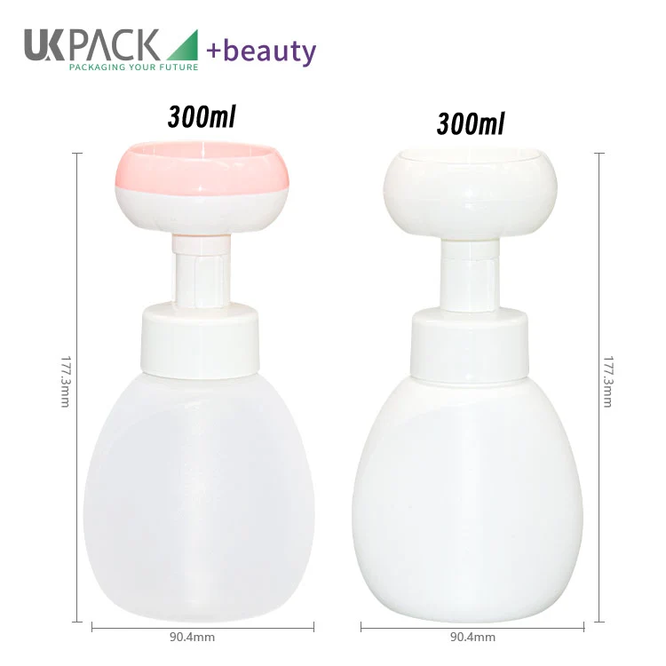 HDPE Plastic 300ml Refillable Liquid Soap Dispenser Flower-Shaped Foam Pump Bottle - vista 2