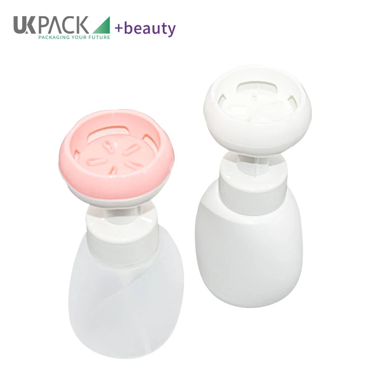 HDPE Plastic 300ml Refillable Liquid Soap Dispenser Flower-Shaped Foam Pump Bottle - vista 3