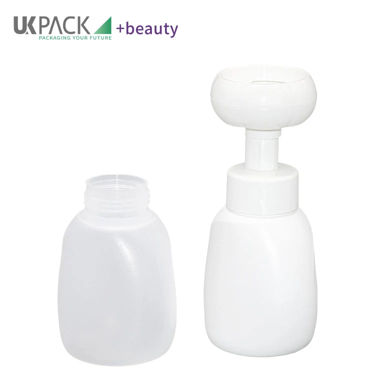 HDPE Plastic 300ml Refillable Liquid Soap Dispenser Flower-Shaped Foam Pump Bottle - vista 6