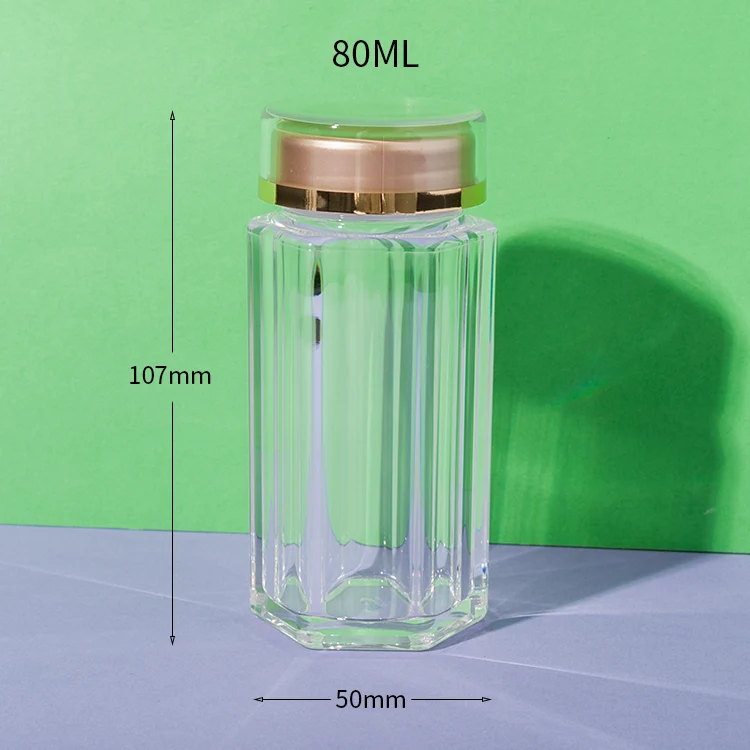 PS Clear Hexagon Supplement Bottle 80ML - vista 2