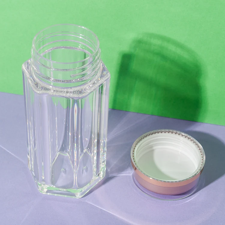 PS Clear Hexagon Supplement Bottle 80ML - vista 3