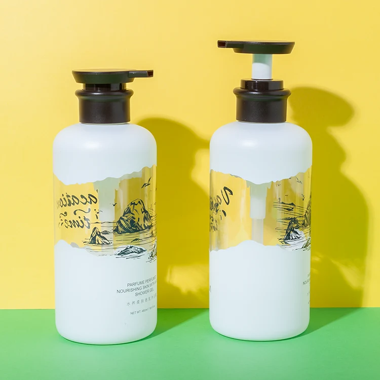 480ML PET Plastic Hair Shampoo Bottle - vista 1
