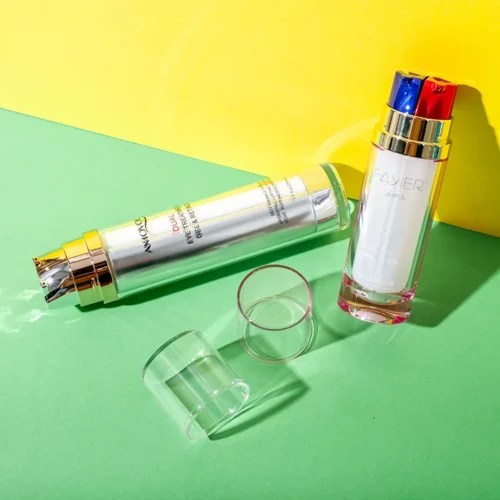 Botella para loción de doble cámara en acrílico y PP de 25 ml/25 ml — vista principal — imagen 1
