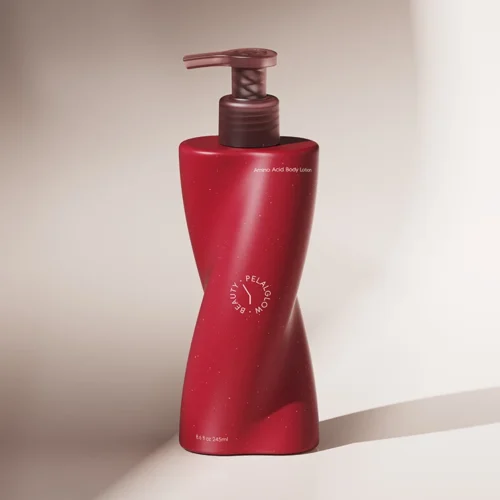 Botella para loción monomaterial de 250 ml inspirada en ADN — diseño conceptual — vista principal