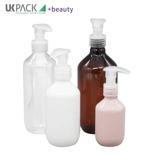 Custom Body Lotion Bottle 150ml 300ml 400ml 500ml w/ All Plastic Pump Head - vista 1