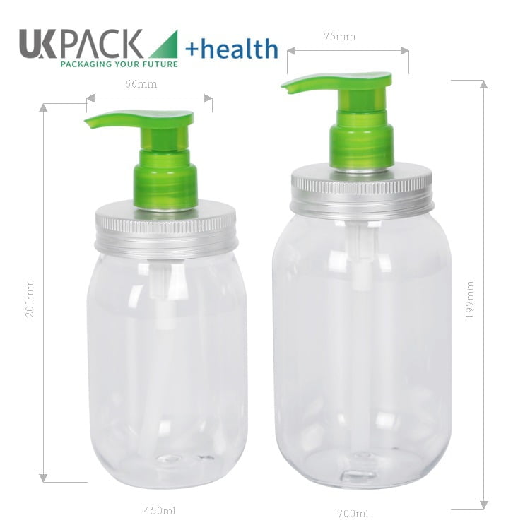 Wholesale PET Plastic Shampoo Bottle With Pump 350ml, 450ml, 650ml - vista 2