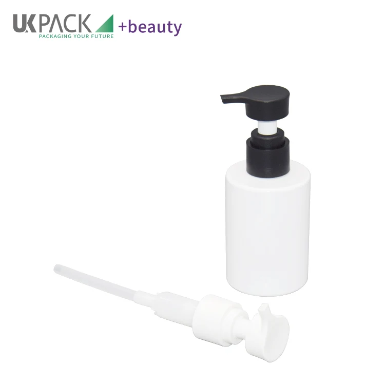 Plastic PET Lotion Bottle 200ml 150ml 300ml 400ml w/ Flat PP Pump Head - vista 5