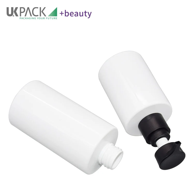 Plastic PET Lotion Bottle 200ml 150ml 300ml 400ml w/ Flat PP Pump Head - vista 6