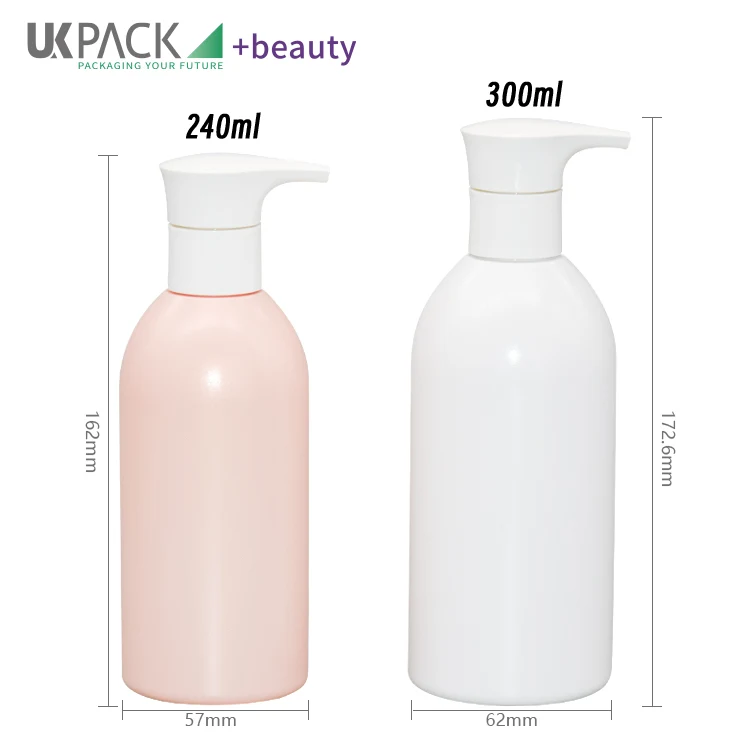 Empty PET Lotion Bottle 240ml 300ml With Pump Head - vista 2