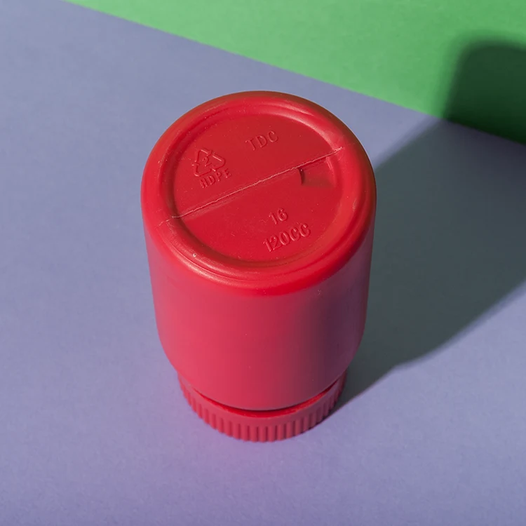 Red HDPE Plastic 120cc Packer Bottle for Supplement - vista 3