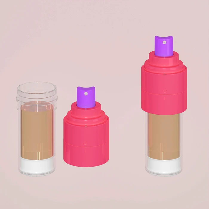 Estructura de la botella spray airless Duo-Mix de doble cámara